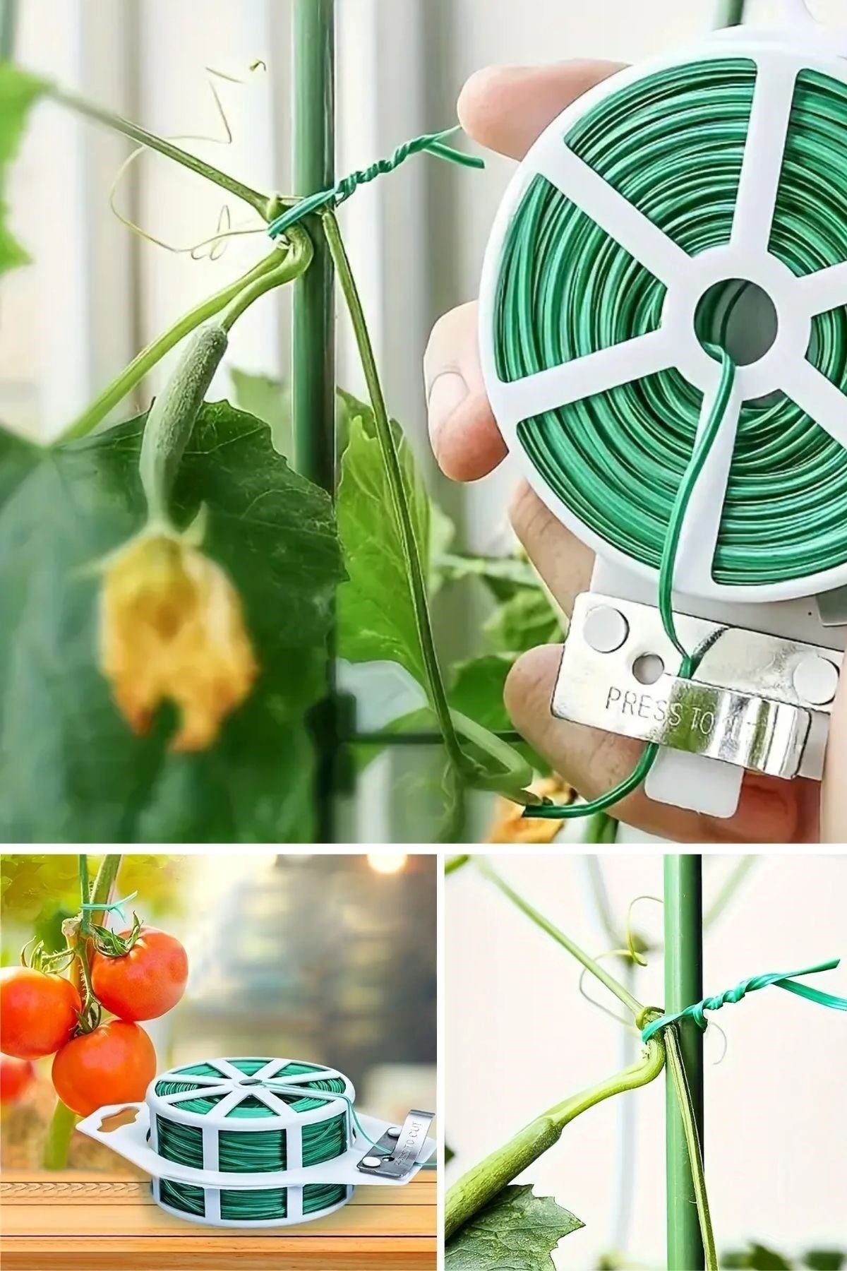 BUFFER® 50 Metre Kendiliğinden Kesici Bıçaklı Bitki Saksı Kablo Sabitleme Teli