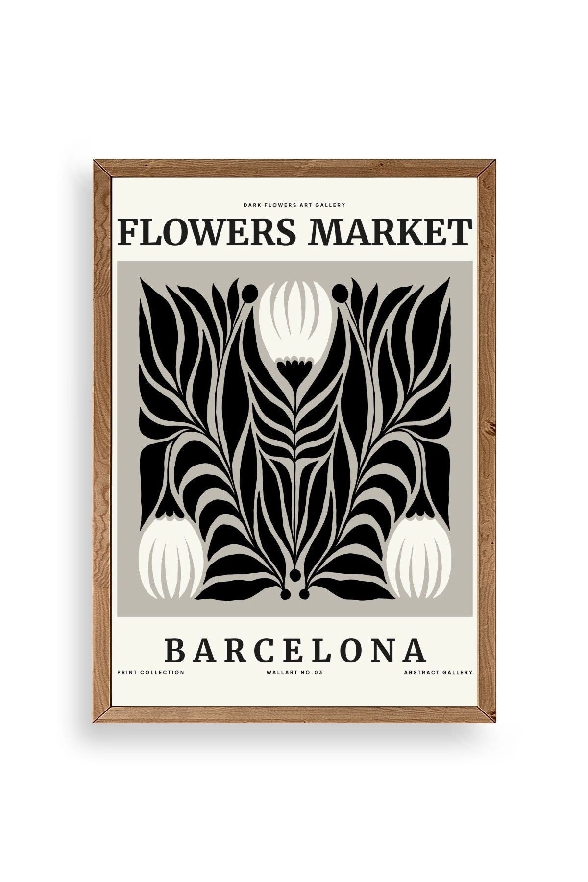 Çiçek Ahşap Çerçeveli Tablo 50 x 70