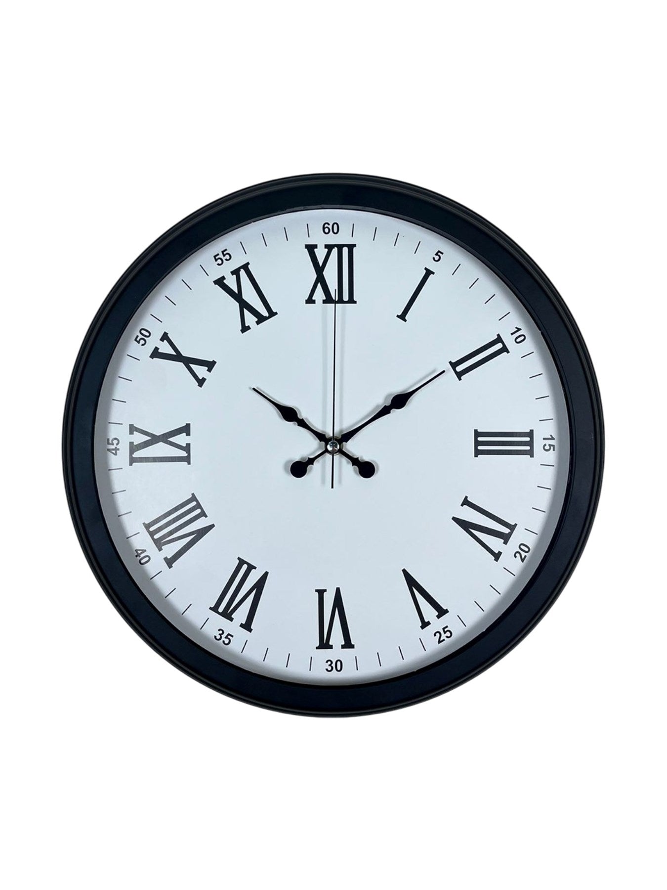 Siyah Klasik & Şık 40 Cm Metal Duvar Saati