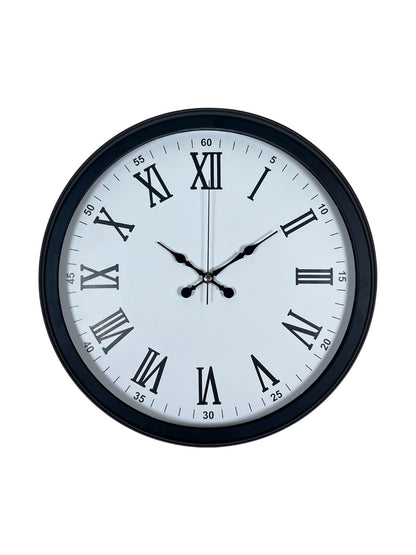 Siyah Klasik & Şık 40 Cm Metal Duvar Saati