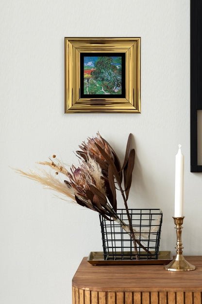 Van Gogh Çerçeveli Taş Tablo 20 cm