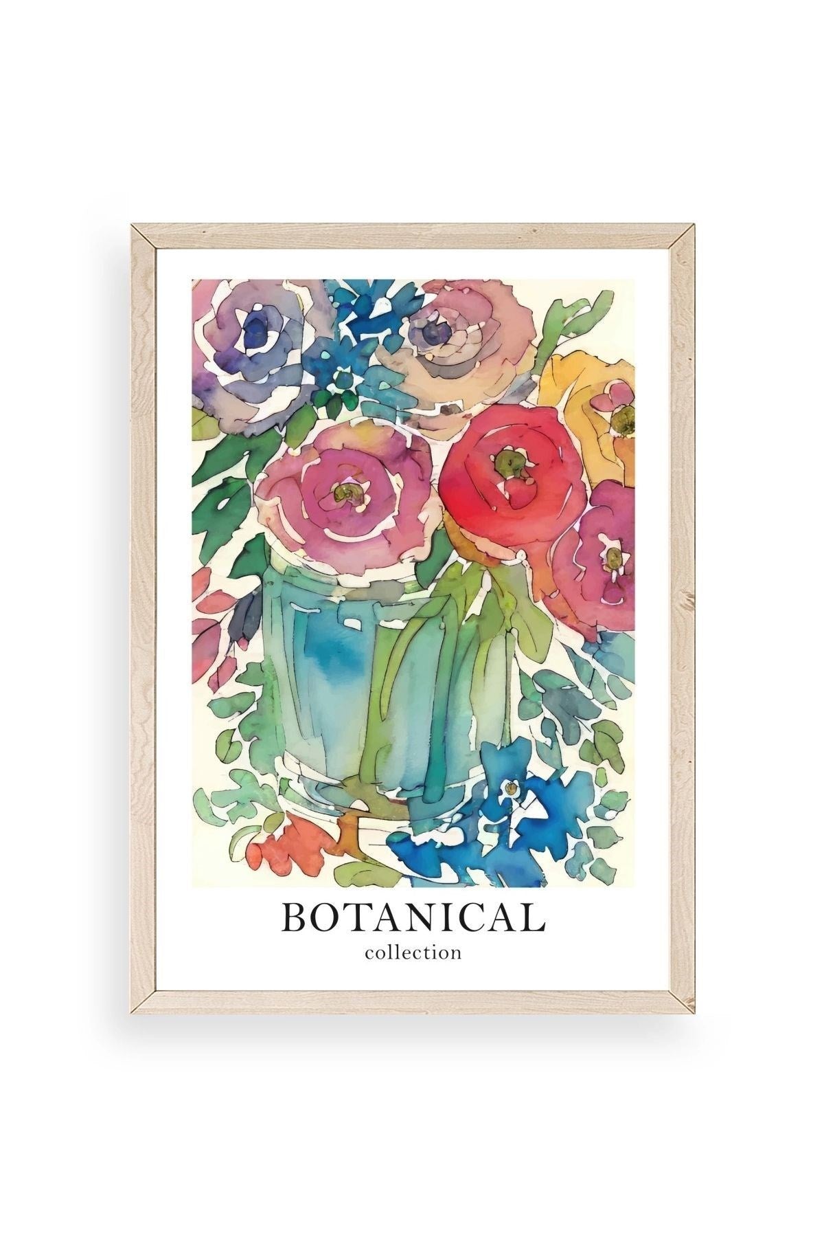 Çiçek Ahşap Çerçeveli Tablo 23 x 30