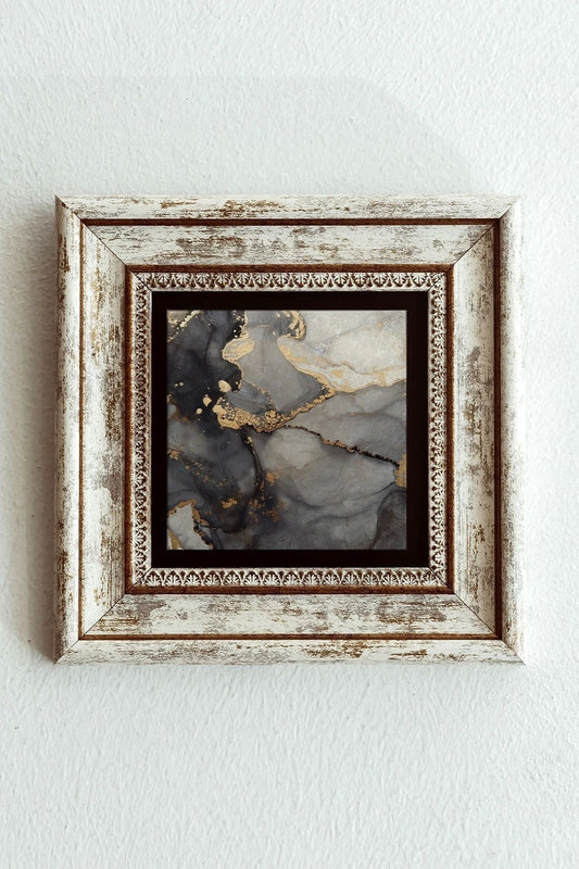 Desenli Çerçeveli Taş Tablo , Çerçeveli Taş Duvar Dekoru-enkcrcvtbl-00176 20 cm