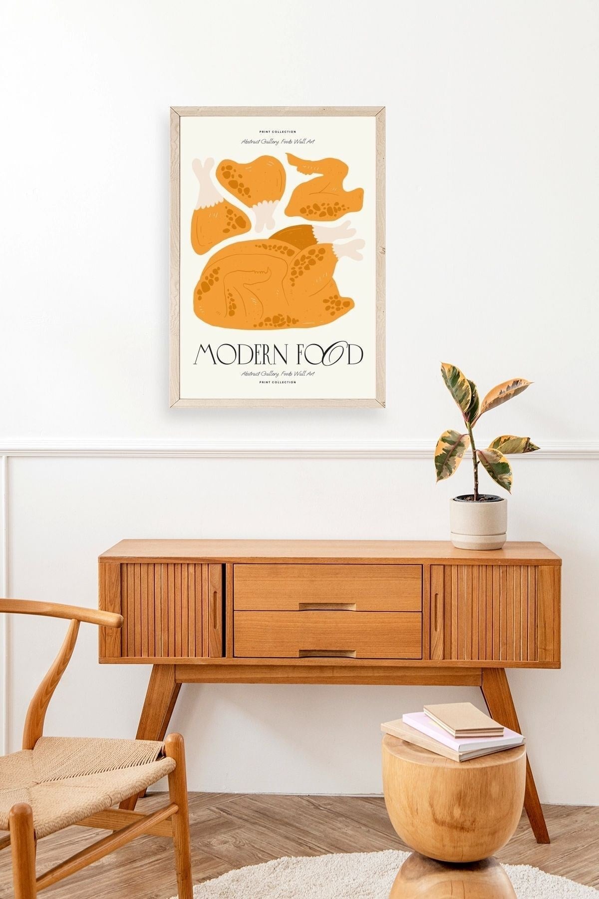 Tavuk Ahşap Çerçeveli Tablo 50 x 70