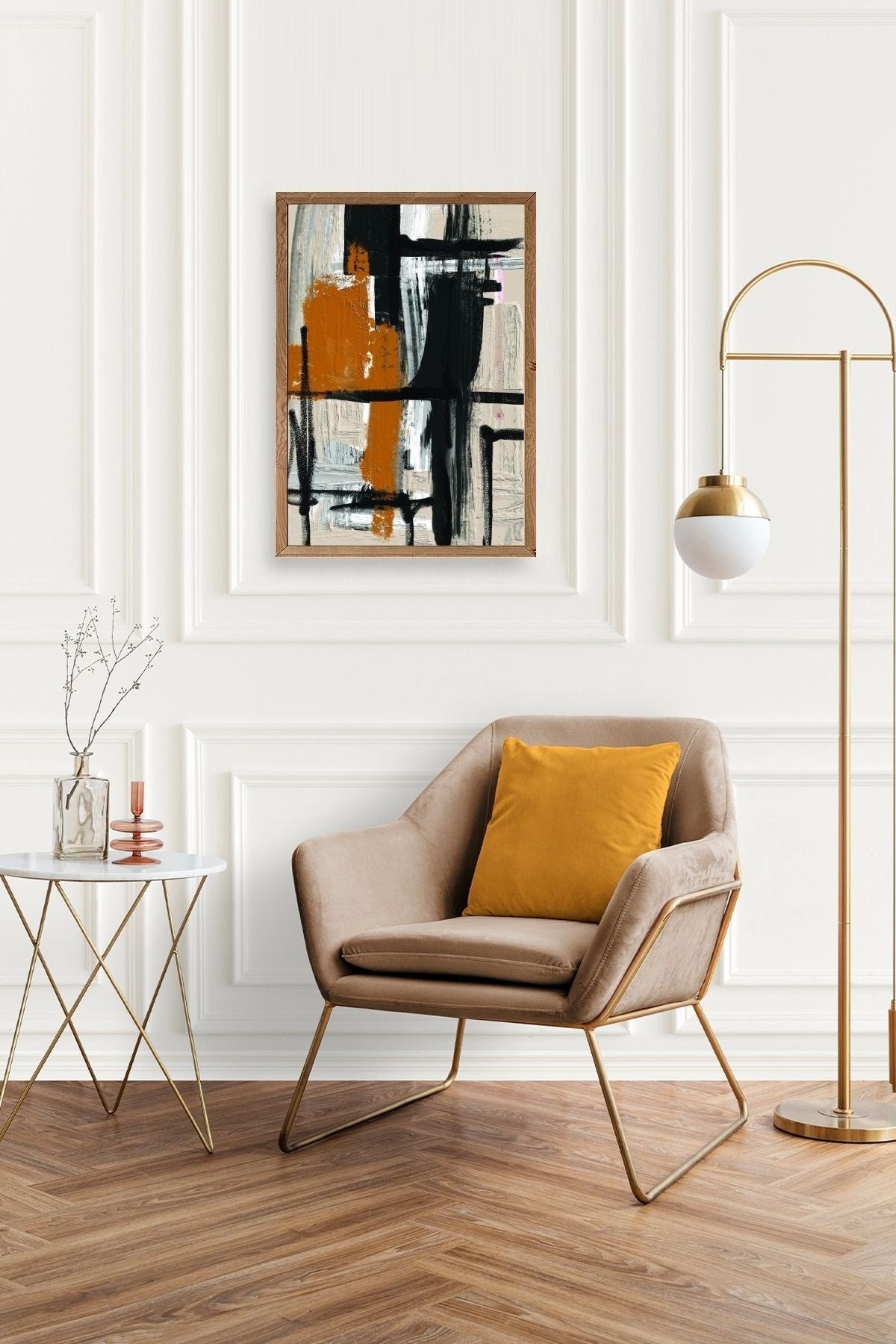 Modern Ahşap Çerçeveli Tablo 23 x 30