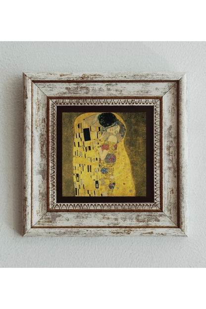 Gustav Klimt Çerçeveli Taş Tablo , Çerçeveli Taş Duvar Dekoru 20 cm
