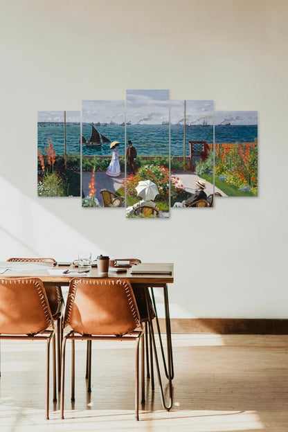 Deniz Manzarası 5 Parçalı Mdf Tablo 60 x 100