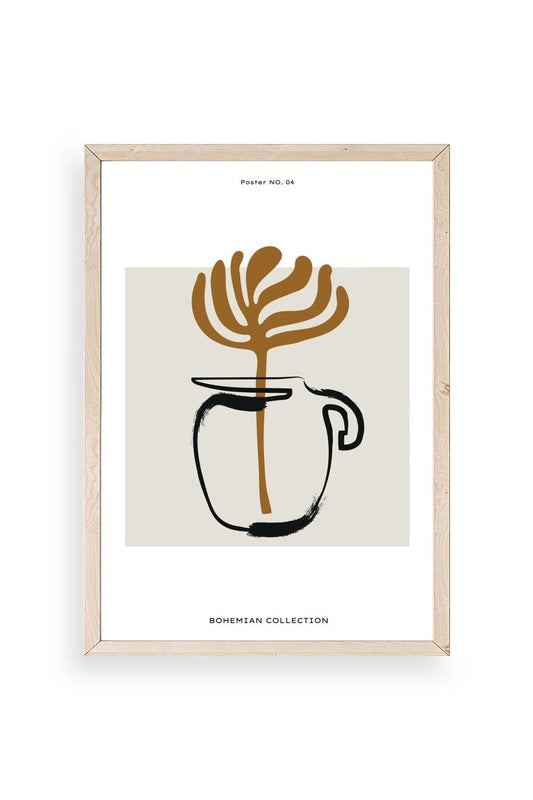 Kahve Ahşap Çerçeveli Tablo 30 x 42