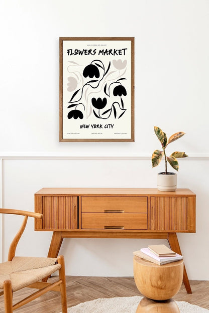 Çiçek Ahşap Çerçeveli Tablo 17 x 23