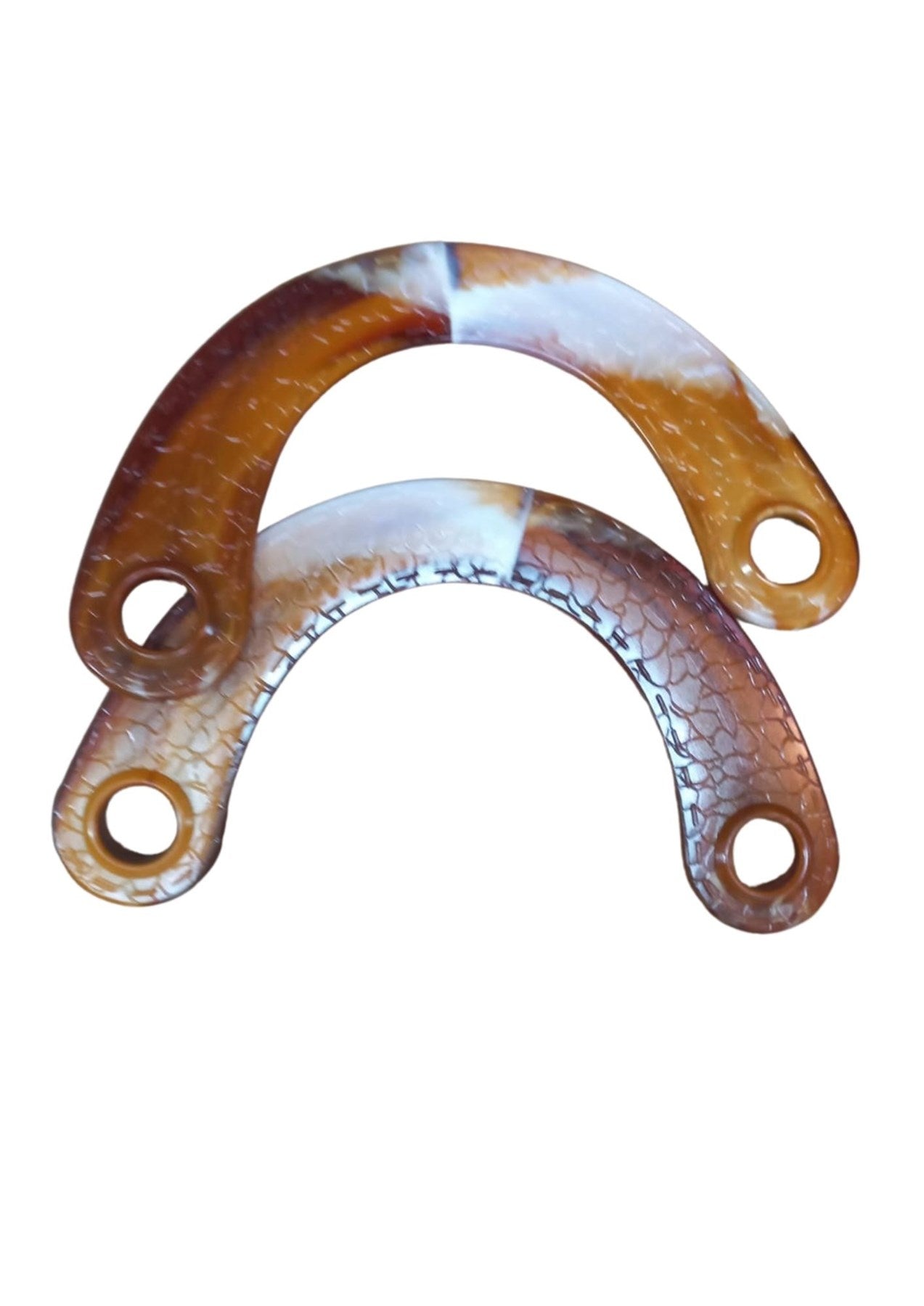 Çanta Sapı Ay Model Kahverengi-Beyaz 20 cm