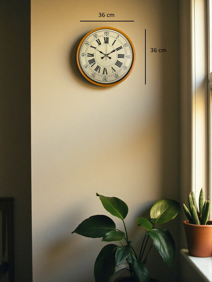 Zentime 36 Cm Turuncu Dekoratif Duvar Saati