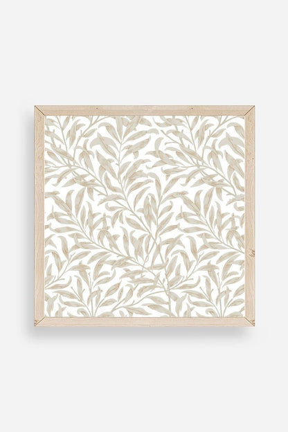 Yaprak Ahşap Çerçeveli Tablo 23 x 23