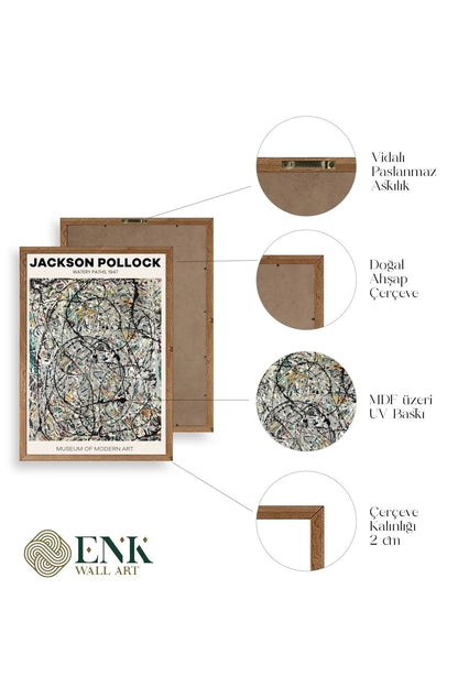 Jackson Polloc Ahşap Çerçeveli Tablo 50 x 70