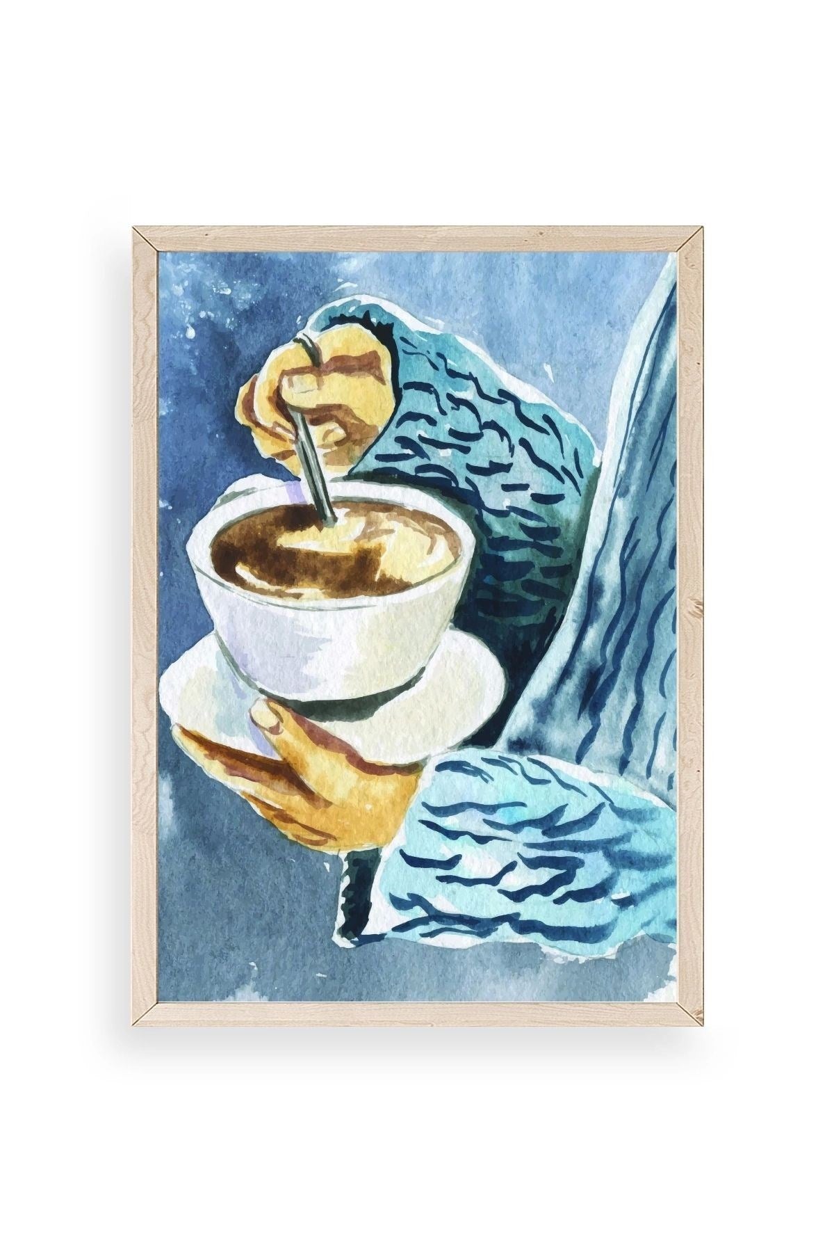 Kahve Ahşap Çerçeveli Tablo 17 x 23