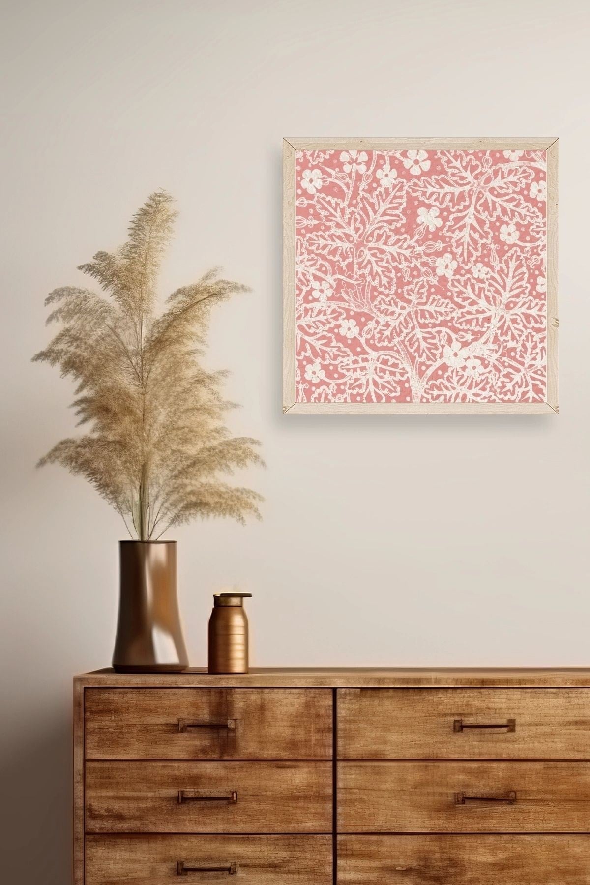 Modern Ahşap Çerçeveli Tablo 42 x 42