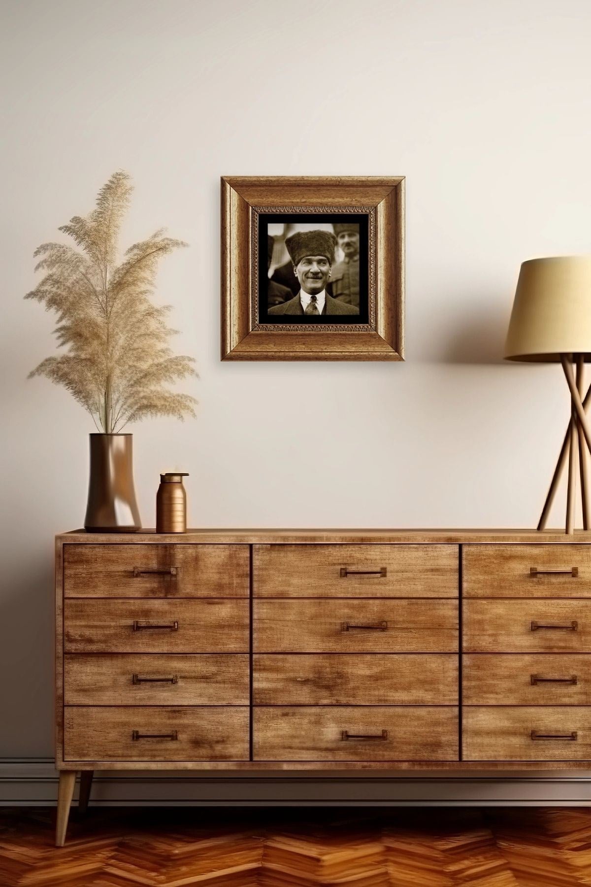 Atatürk Çerçeveli Taş Tablo 20 cm