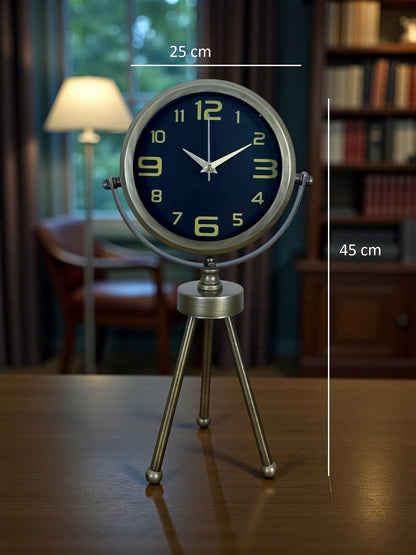 Zentime Eskitme Vintage Üç Ayaklı Masa Saati