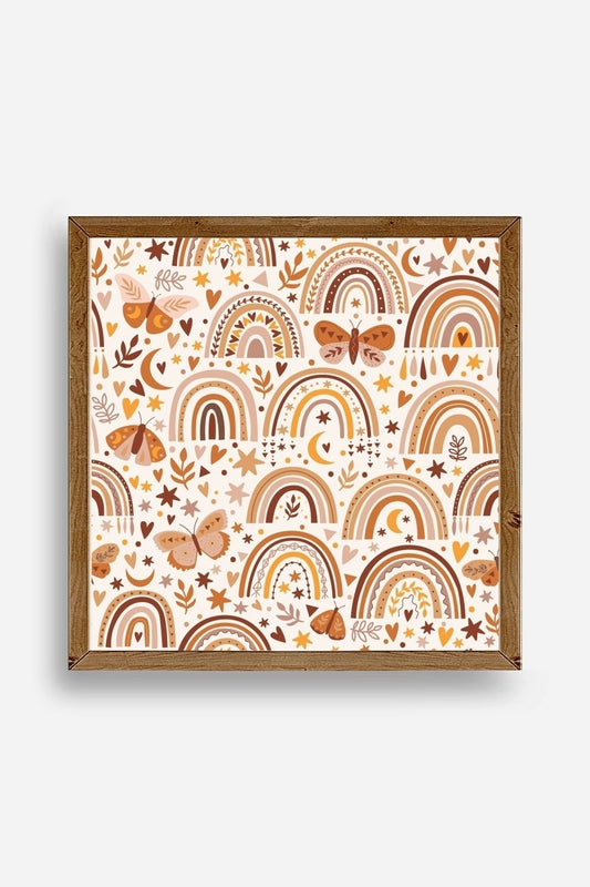 Gökkuşağı Ahşap Çerçeveli Tablo 23 x 23