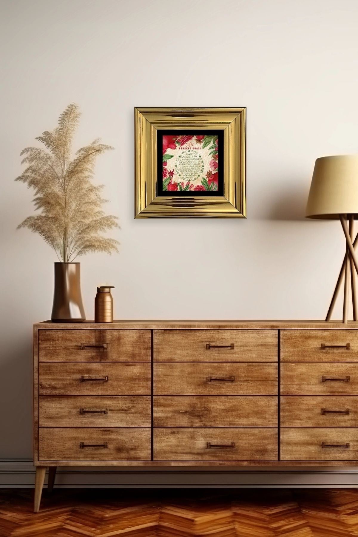 Bereket Duası Çerçeveli Taş Tablo 20 cm
