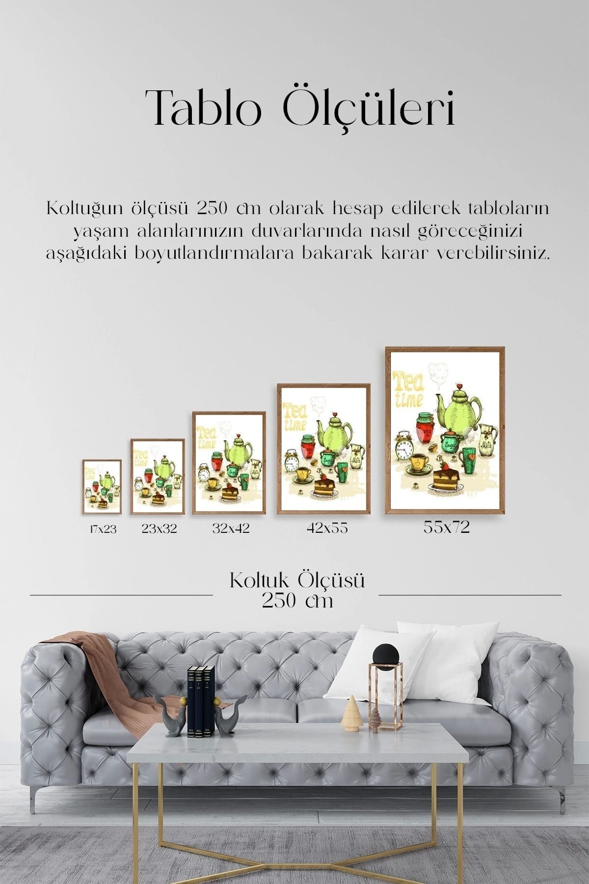 Çay Vakti Ahşap Çerçeveli Tablo 23 x 30