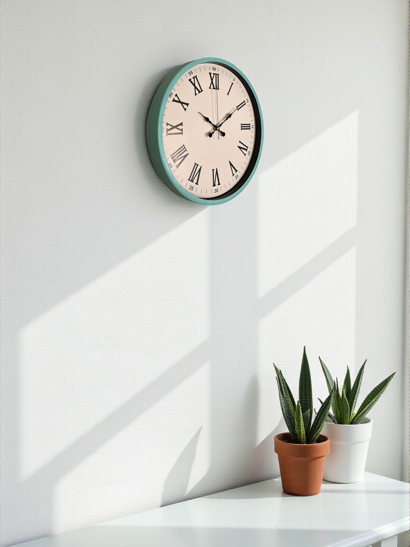 Zentime 36 Cm Turkuaz Dekoratif Duvar Saati