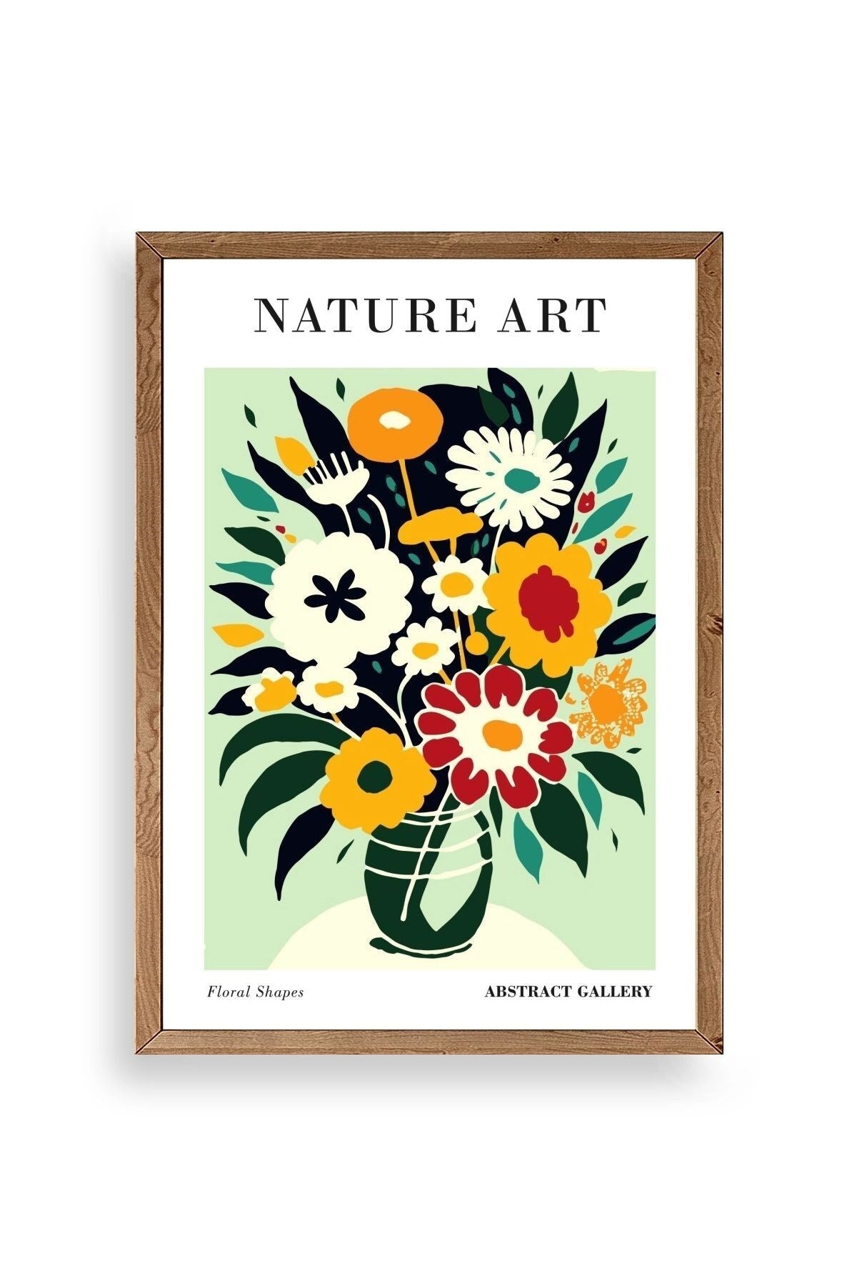 Çiçek Ahşap Çerçeveli Tablo 50 x 70