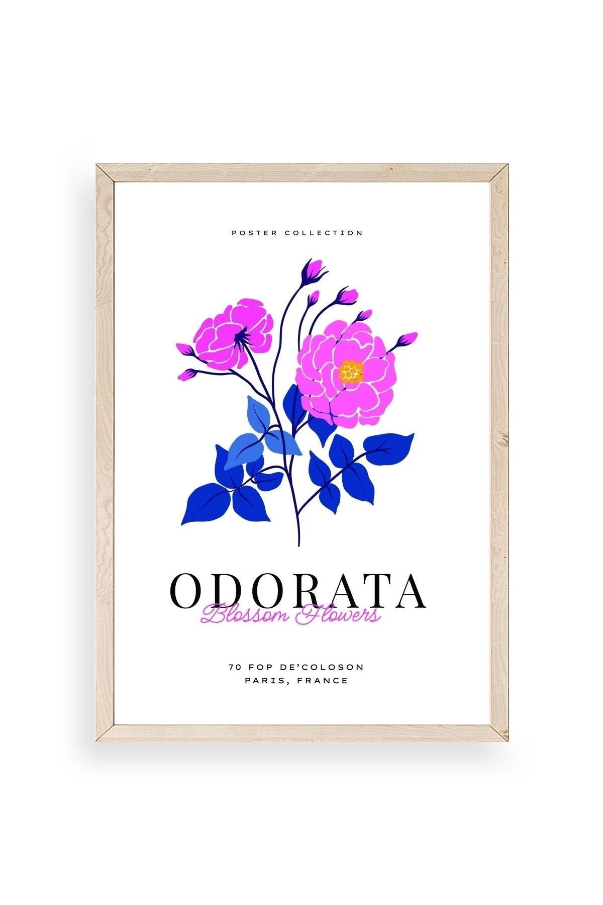 Çiçek Ahşap Çerçeveli Tablo 30 x 42