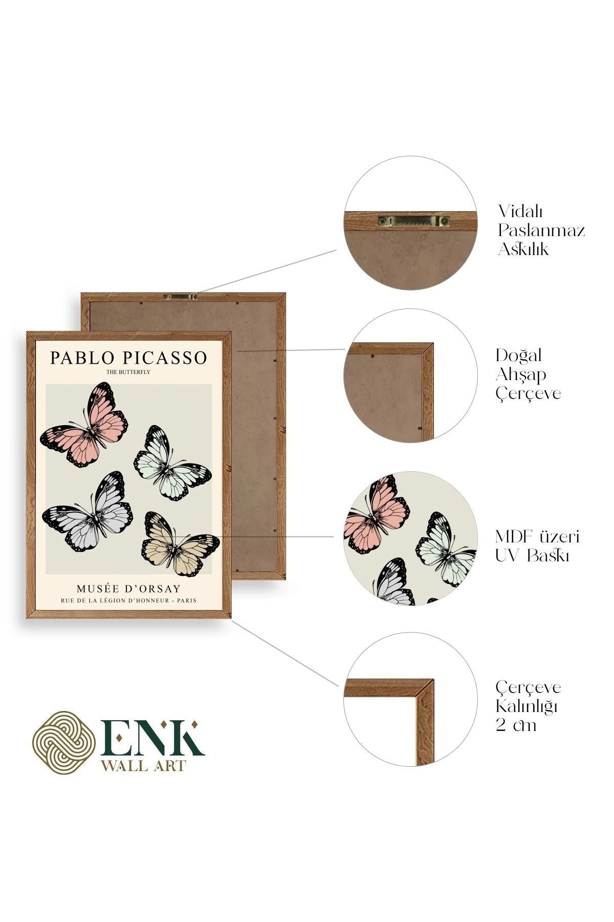 Picasso Ahşap Çerçeveli Tablo 50 x 70