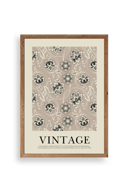 Vintage Ahşap Çerçeveli Tablo 23 x 30
