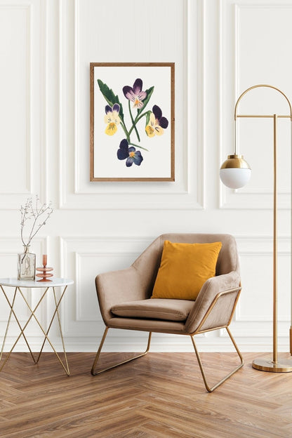 Çiçekler Ahşap Çerçeveli Tablo 30 x 42