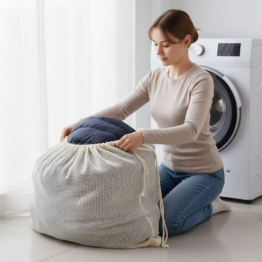 BUFFER® Battal Boy 120x150 cm Mont ve perde Yıkama Filesi–Extra Büyük, Dayanıklı, Nefes Alabilir Çamaşır Koruma Torbası