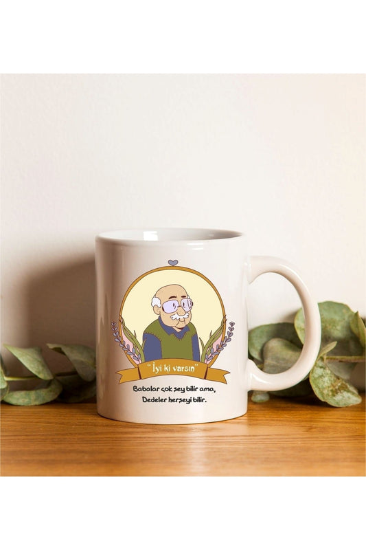 Babalar Günü İçin Dede Baskılı Kupa