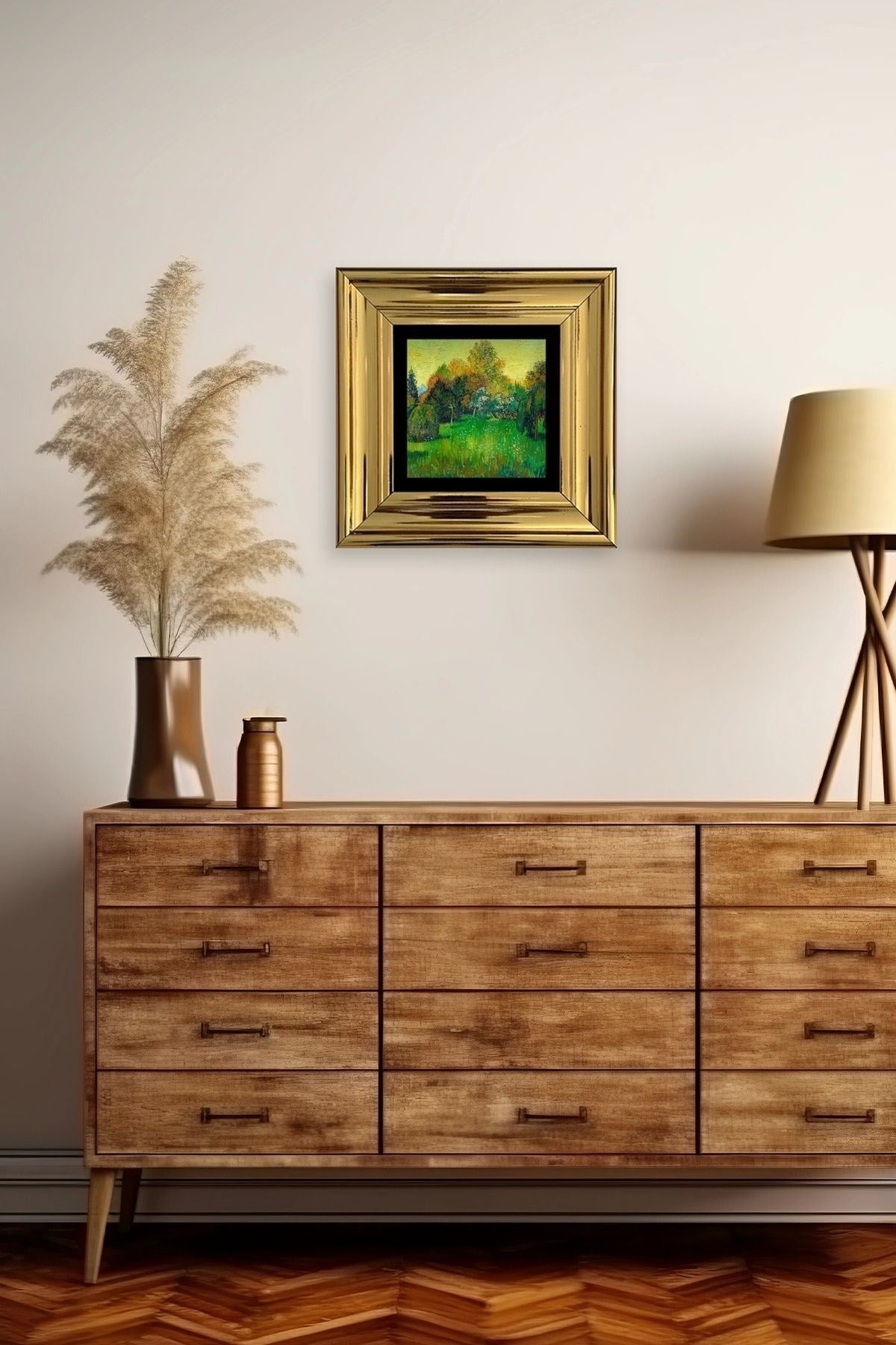 Van Gogh Çerçeveli Taş Tablo 20 cm