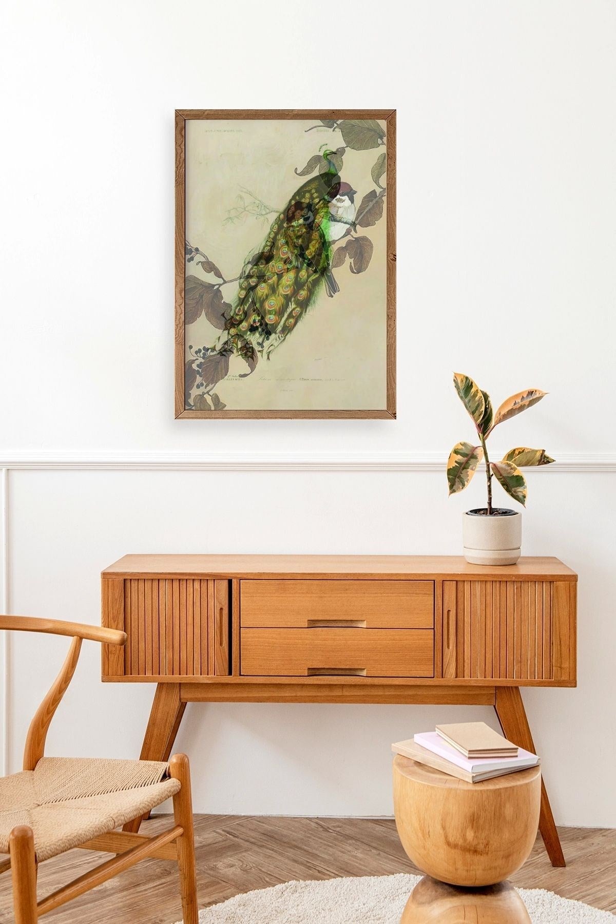 Kuş Ahşap Çerçeveli Tablo 17 x 23