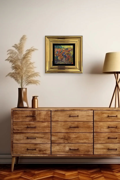 Van Gogh Çerçeveli Taş Tablo 20 cm