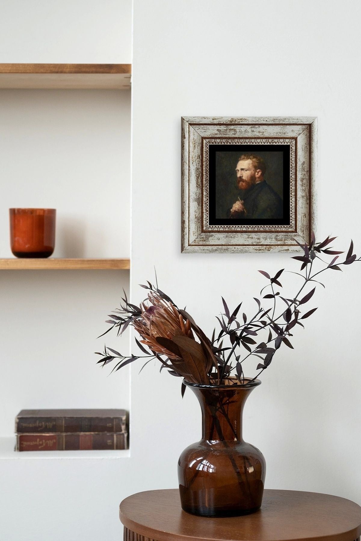 Van Gogh Çerçeveli Taş Tablo 20 cm