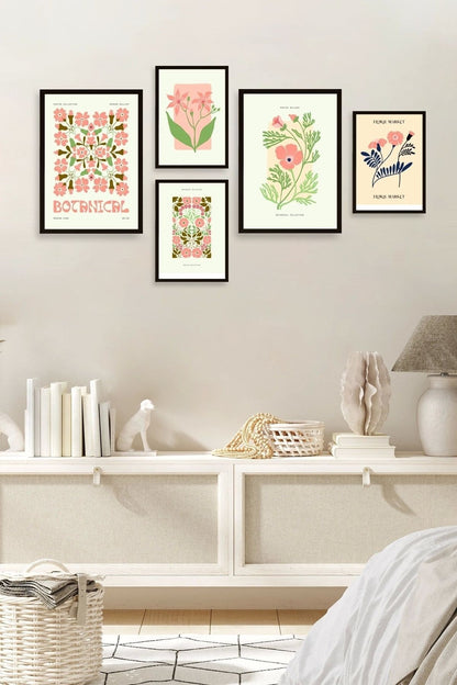 Flower Market 5'li Tablo 30 x 40