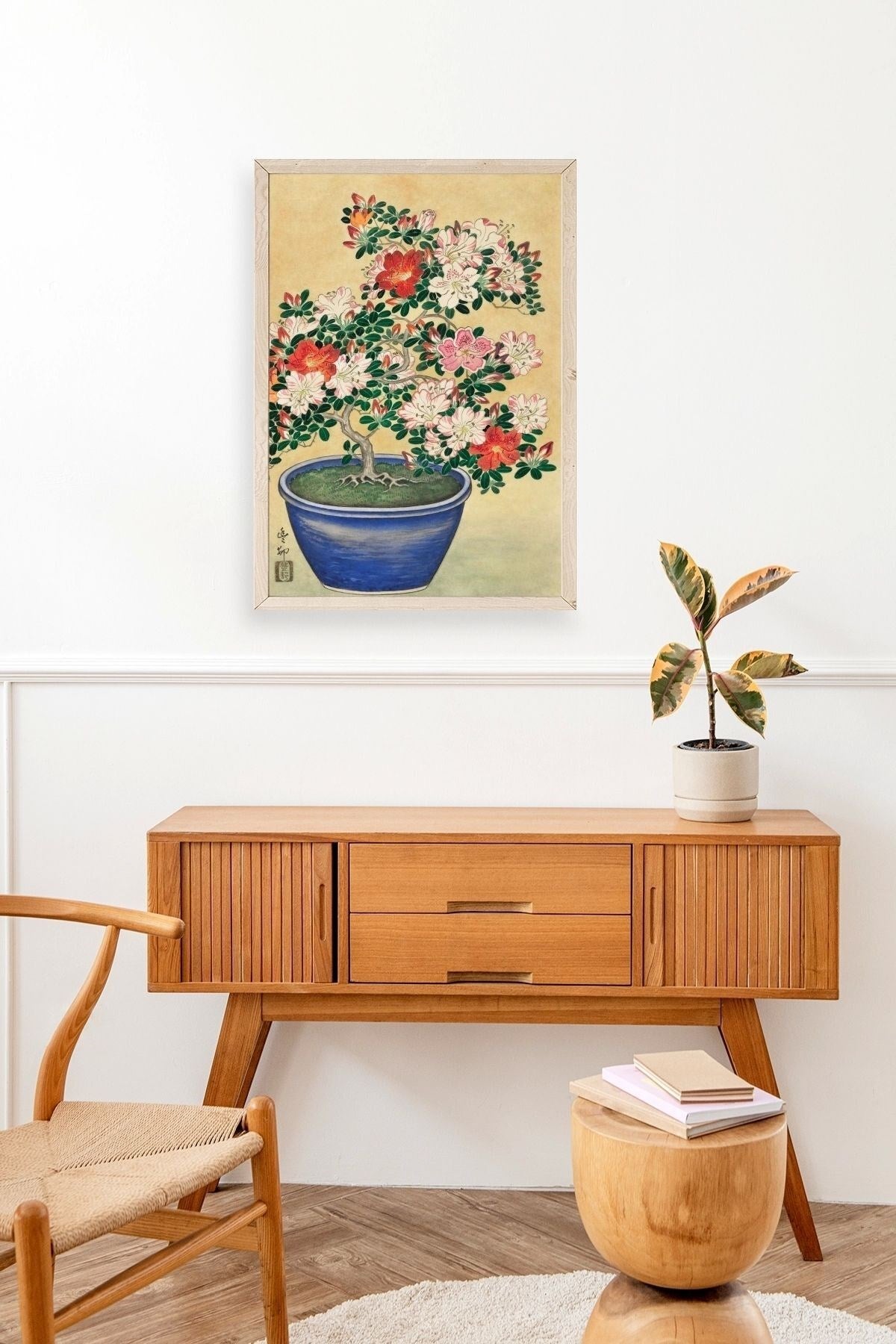 Ohara Koson Ahşap Çerçeveli Tablo 17 x 23