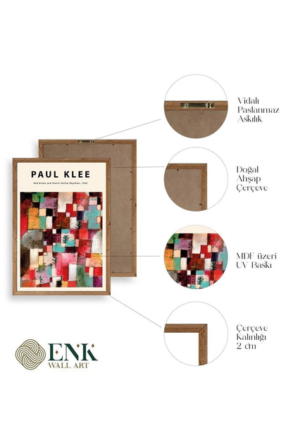 Paul Klee Ahşap Çerçeveli Tablo 50 x 70