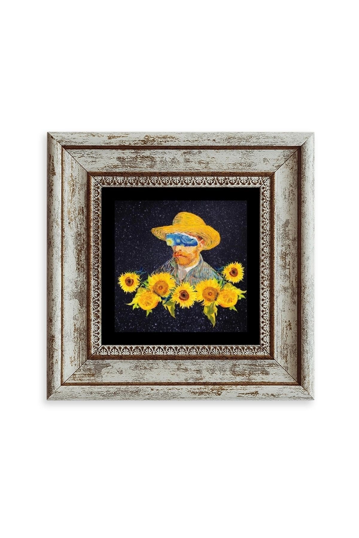 Van Gogh Çerçeveli Taş Tablo 20 cm