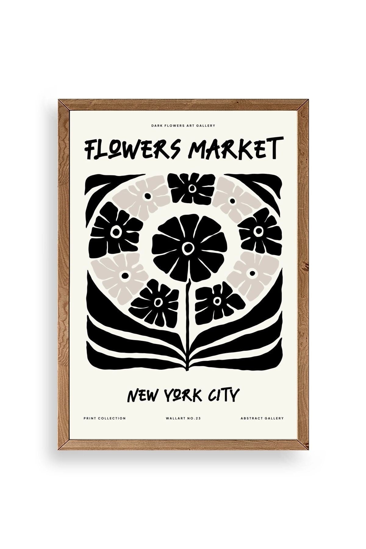 Soyut Ahşap Çerçeveli Tablo 30 x 42