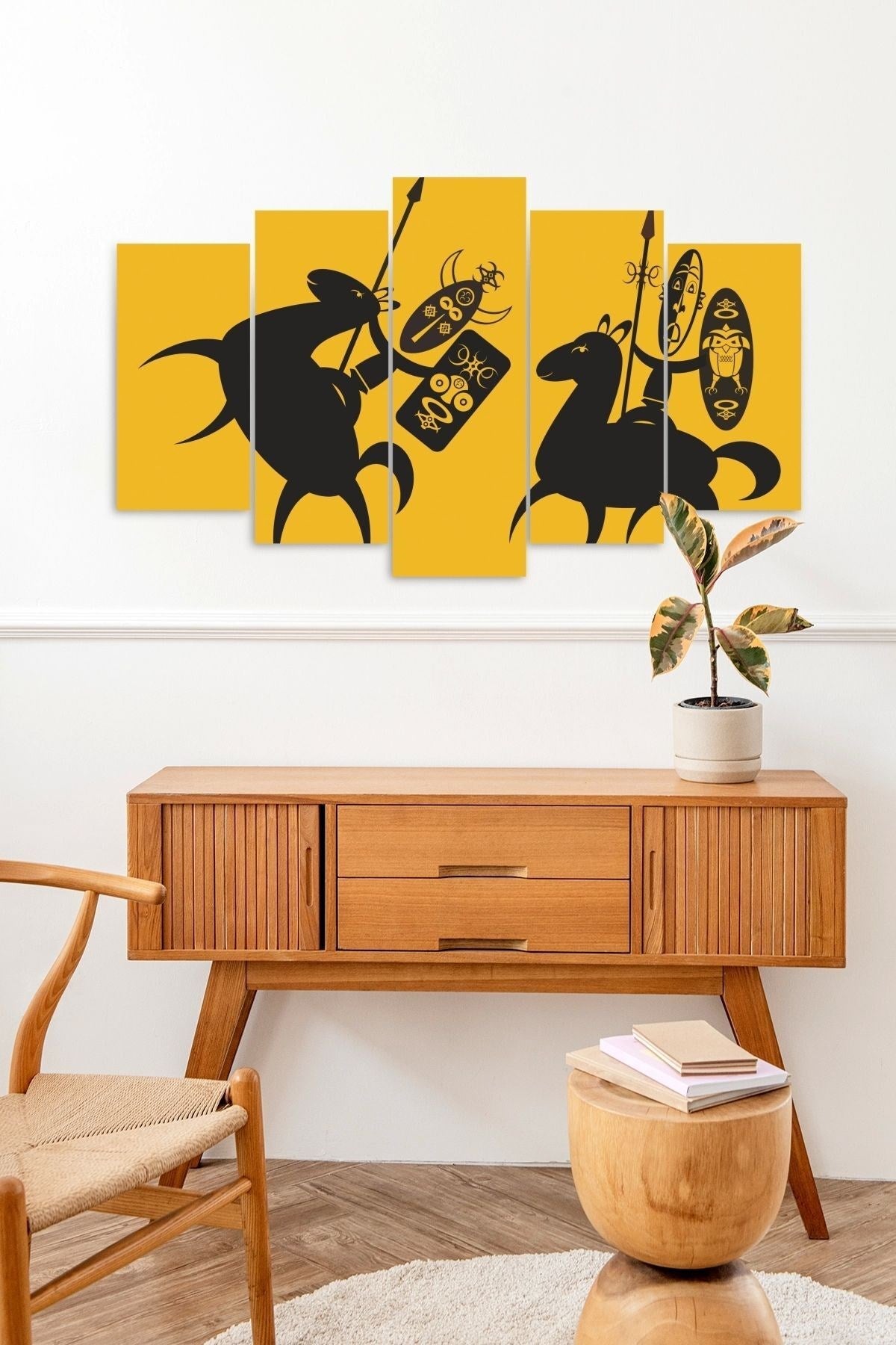 Düello Manzara 5 Parçalı Mdf Tablo 60 x 100