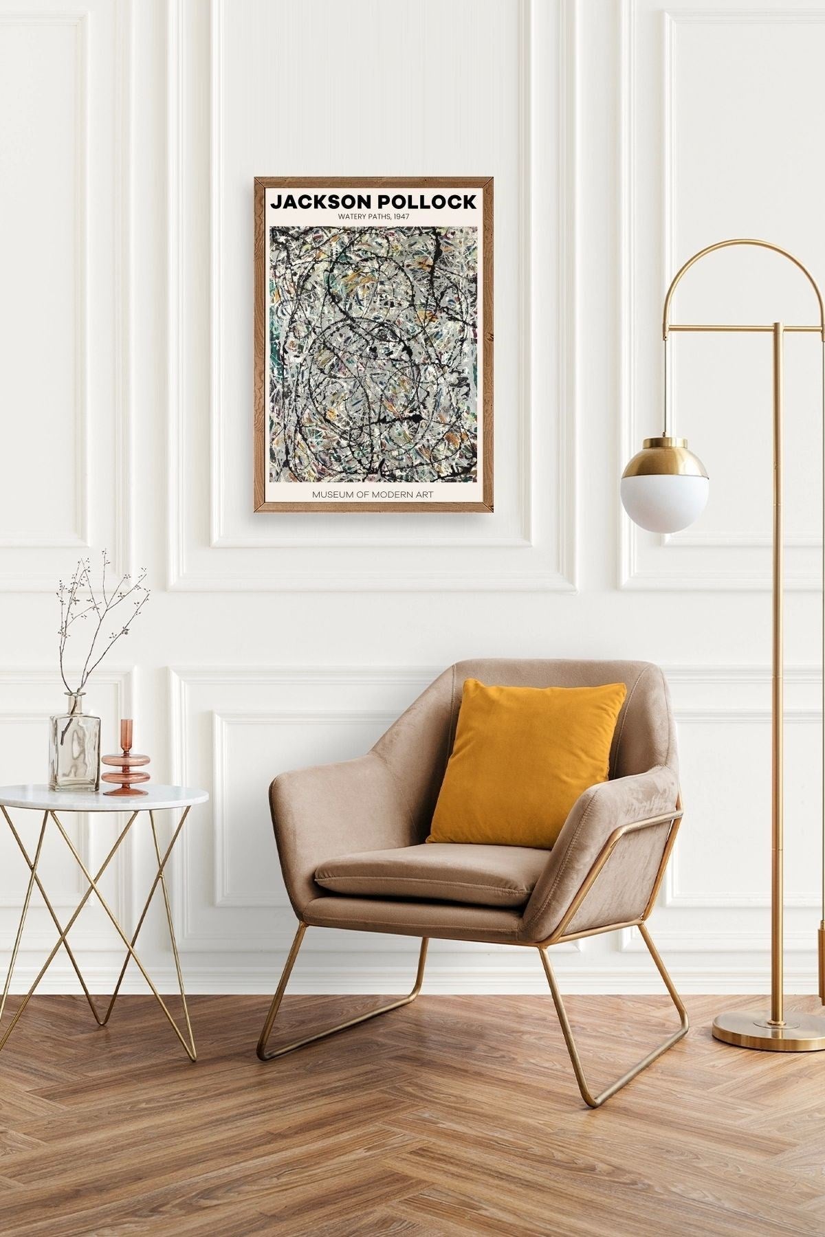 Jackson Polloc Ahşap Çerçeveli Tablo 50 x 70