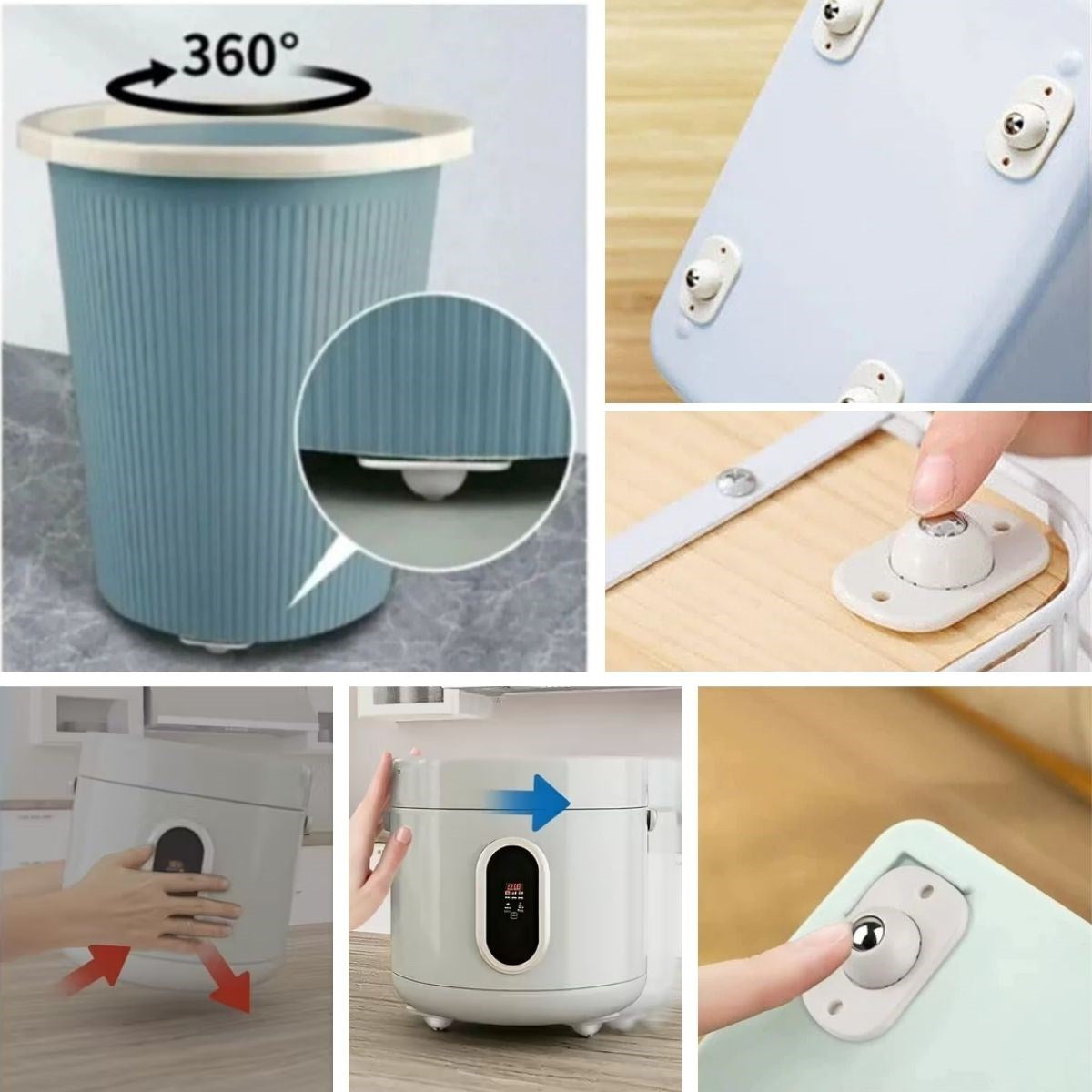 BUFFER® Beyaz Eşya ve Mobilya İçin 4’lü Tekerlekli Kaydırma Aparatı – Hafif ve Orta Ağırlıktaki Ürünler İçin Pratik Kaydırıcı Set