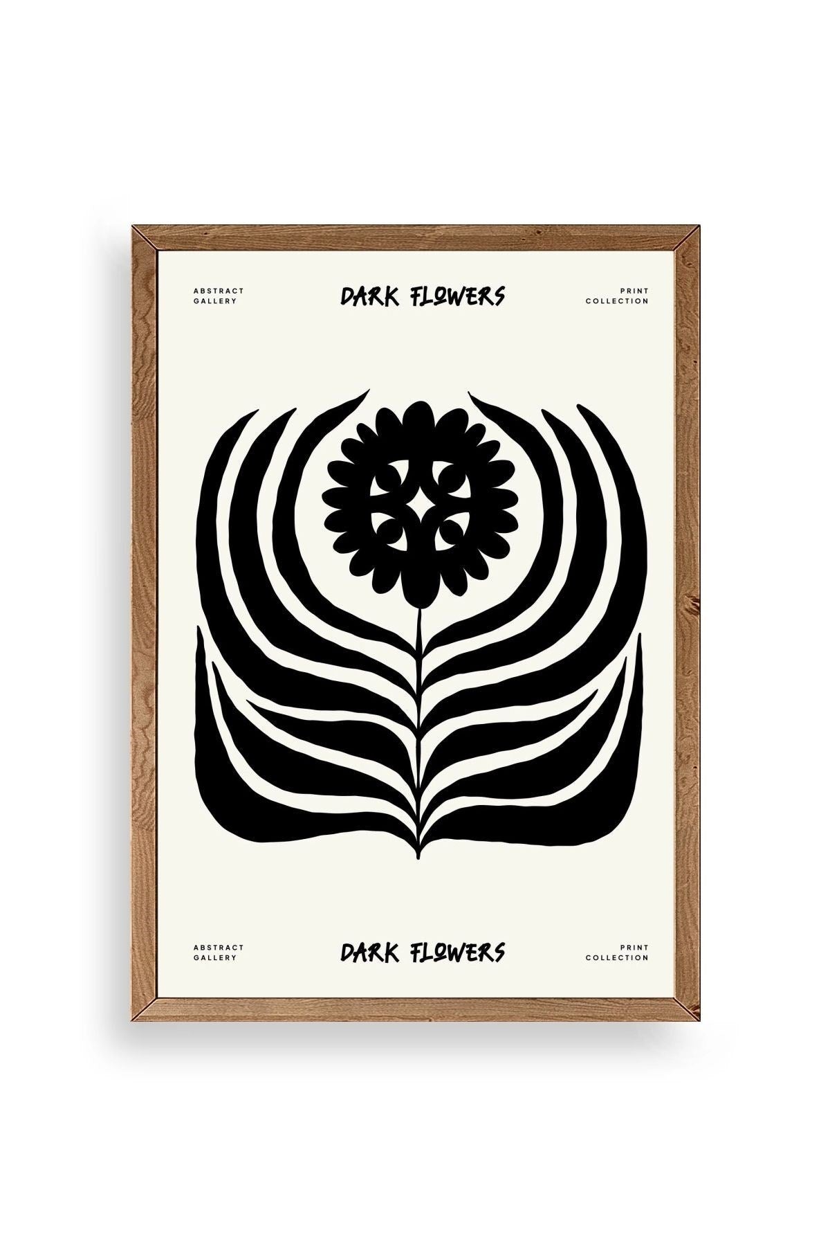 Soyut Ahşap Çerçeveli Tablo 50 x 70