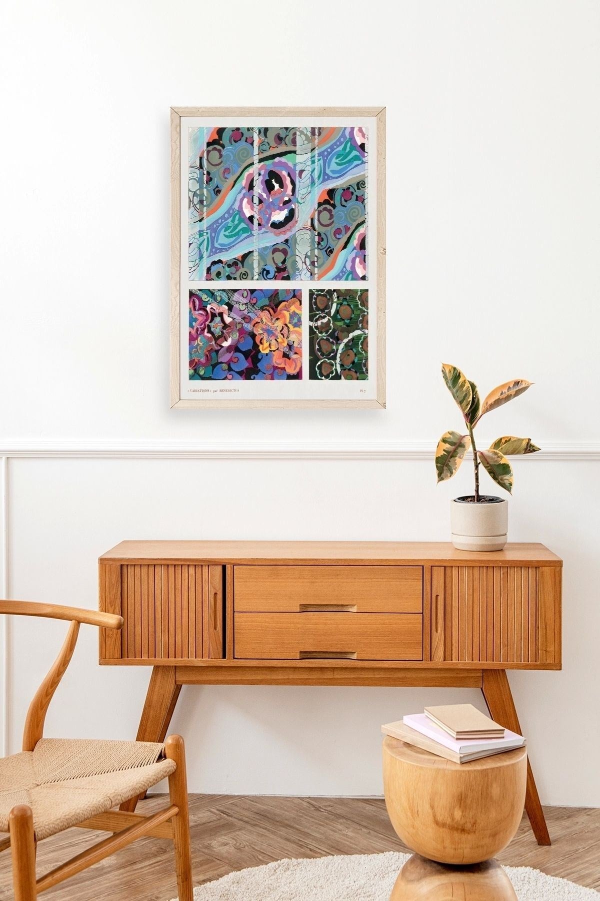 Varyasyonlar Ahşap Çerçeveli Tablo 23 x 30