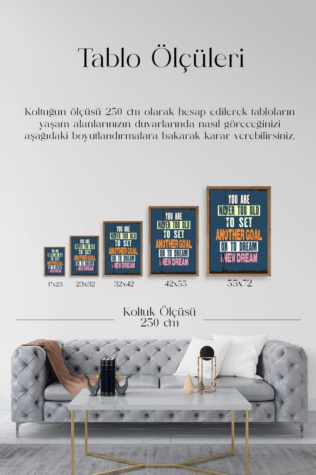 Motto Ahşap Çerçeveli Tablo 23 x 30