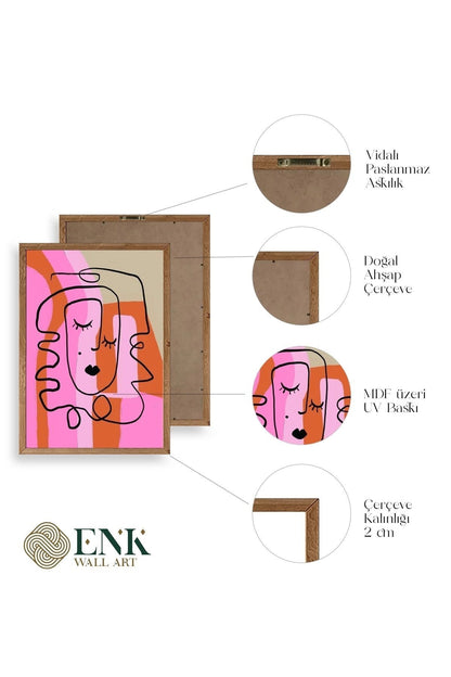 Motto Ahşap Çerçeveli Tablo 30 x 42