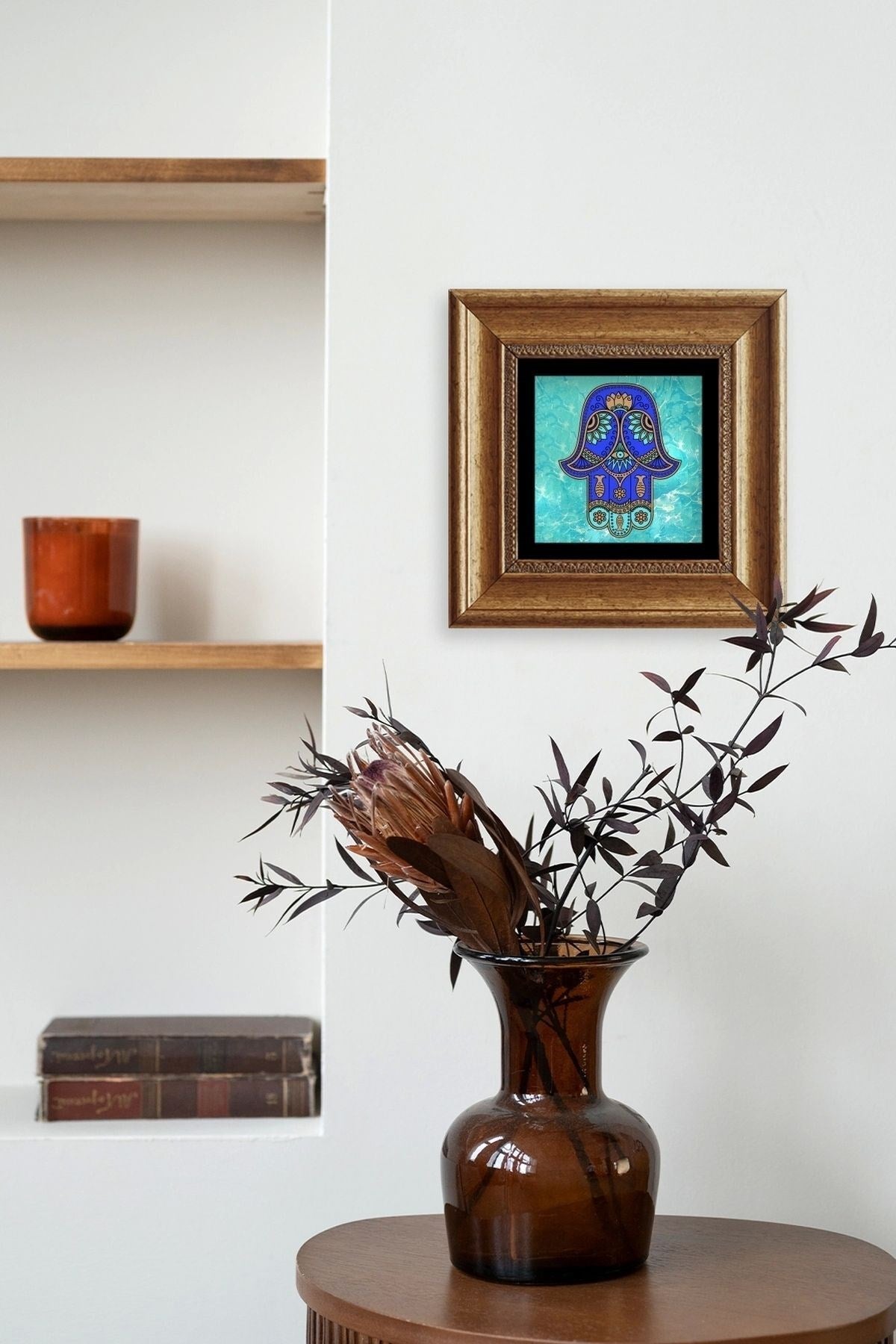 Fatma Ana Eli Çerçeveli Taş Tablo 20 cm