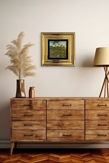 Manzara Çerçeveli Taş Tablo 20 cm